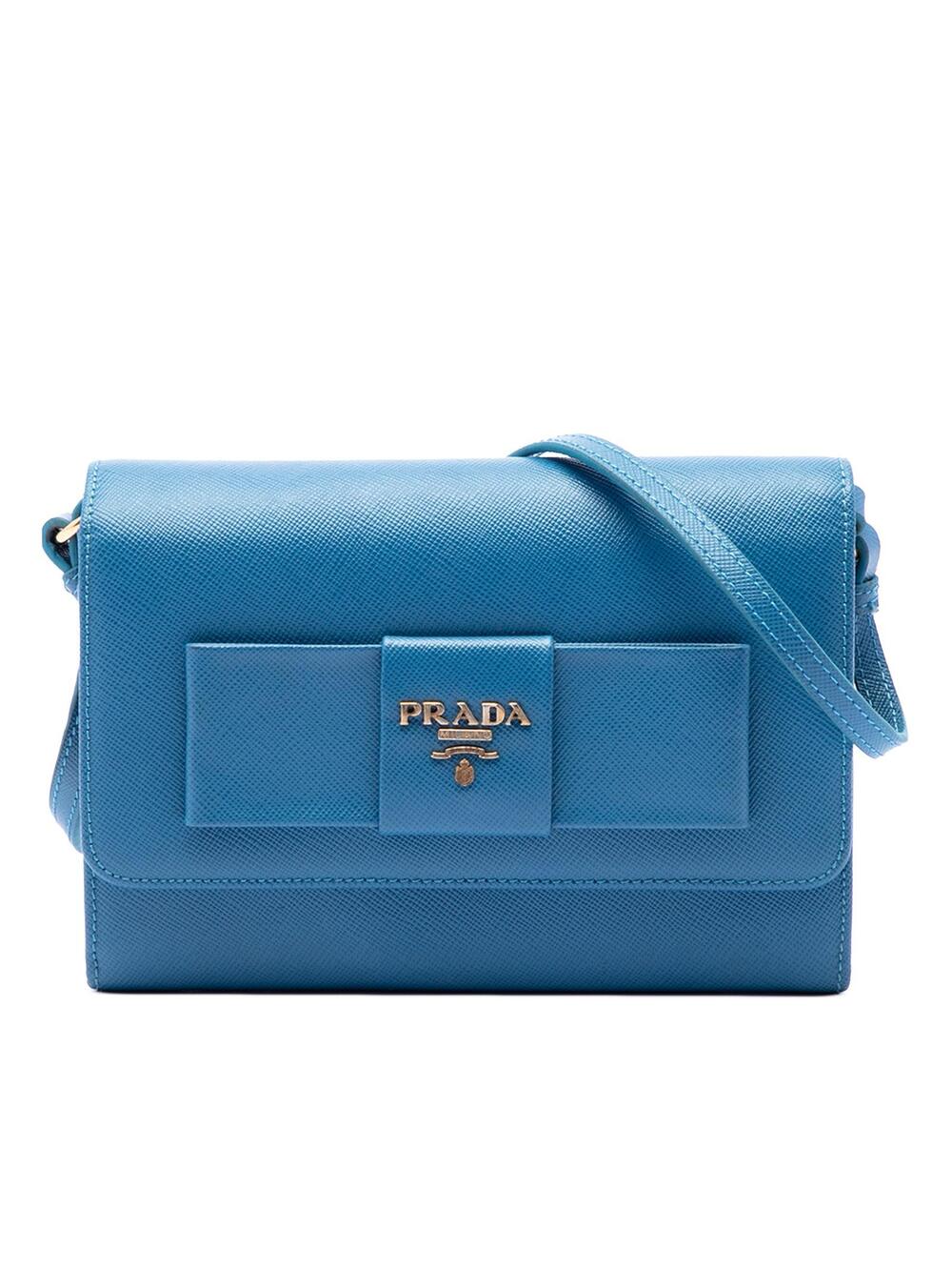 Prada Saffiano Lux Bow Wallet On Strap #278241P56B